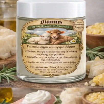 Λίπος- κρέμα εντατικής αντιγήρανσης, σύσφιξης και θρέψης με λανολίνη & πρόβειο λίπος