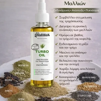 TURBO OIL. Λάδι μαλλιών για τριχόπτωση και ενδυνάμωση - Image 2